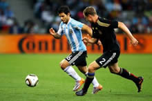 Fussball WM 2010 - Argentinien gegen Deutschland